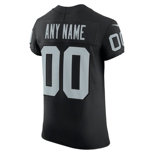 Las Vegas Raiders Nike Vapor F.U.S.E. Elite Custom Jersey – Black - Image 3