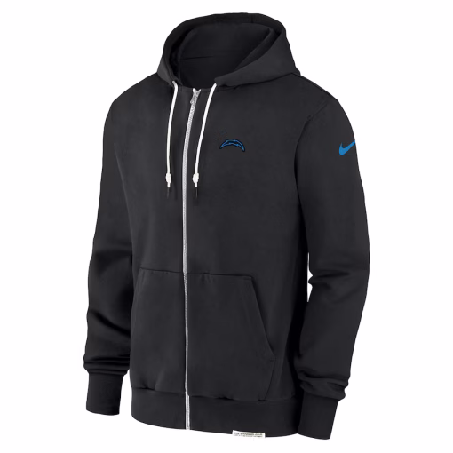 Los Angeles Chargers Nike Sideline Performance Full-Zip Hoodie Jacket – Black - Image 2