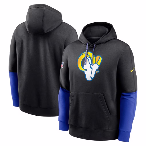 Los Angeles Rams Nike 2024 Sideline Club Pullover Hoodie – Black
