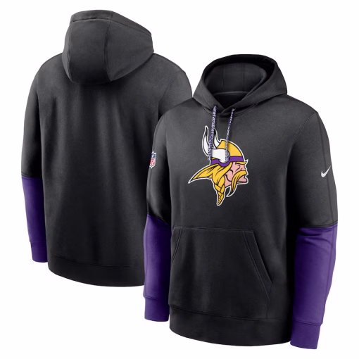 Minnesota Vikings Nike 2024 Sideline Club Pullover Hoodie – Black