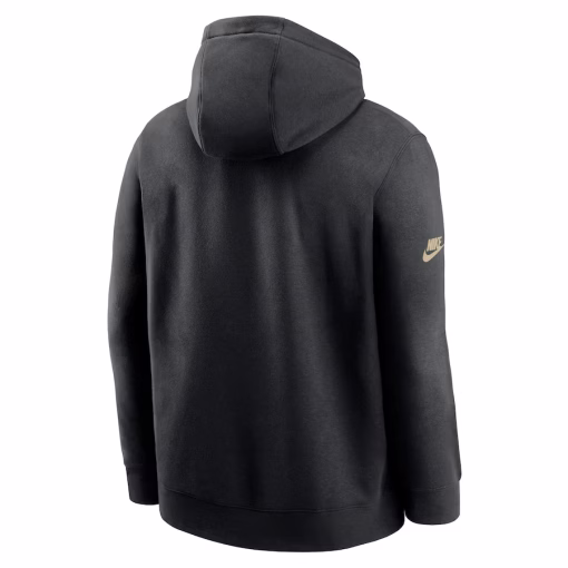 New Orleans Saints Nike 2023 Sideline Club Alternate Tri-Blend Pullover Hoodie – Black - Image 3