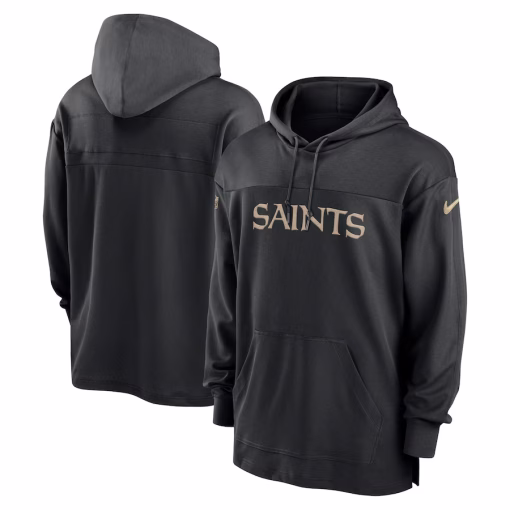 New Orleans Saints Nike 2023 Sideline Lightweight Performance Hooded Top – Black