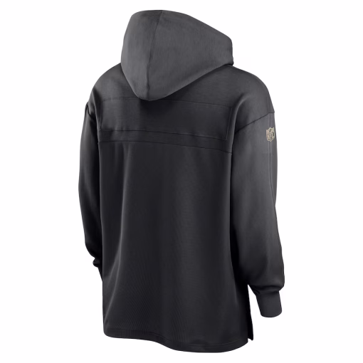 New Orleans Saints Nike 2023 Sideline Lightweight Performance Hooded Top – Black - Image 3