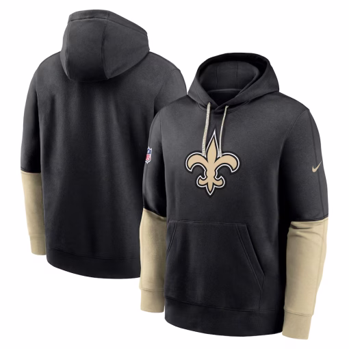 New Orleans Saints Nike 2024 Sideline Club Pullover Hoodie – Black