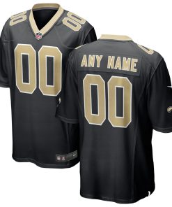 New Orleans Saints Nike Custom Game Jersey – Black