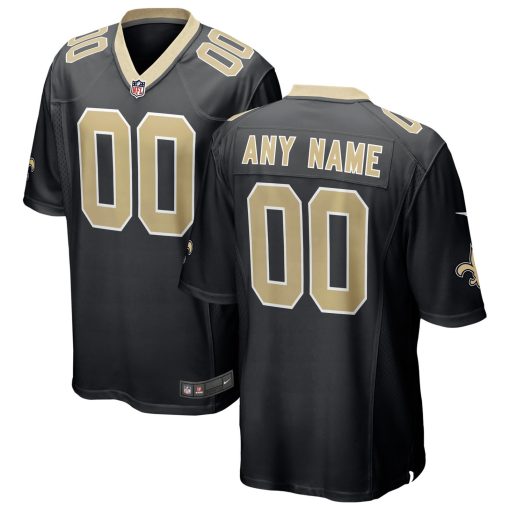 New Orleans Saints Nike Custom Game Jersey – Black