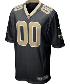 Alternative view of New Orleans Saints Nike Custom Game Jersey – Black