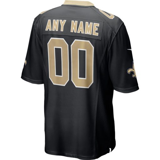 New Orleans Saints Nike Custom Game Jersey – Black - Image 3