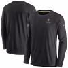 New Orleans Saints Nike Sideline Lockup Performance Pullover Sweatshirt – Black