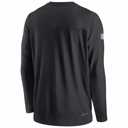 New Orleans Saints Nike Sideline Lockup Performance Pullover Sweatshirt – Black - Image 3