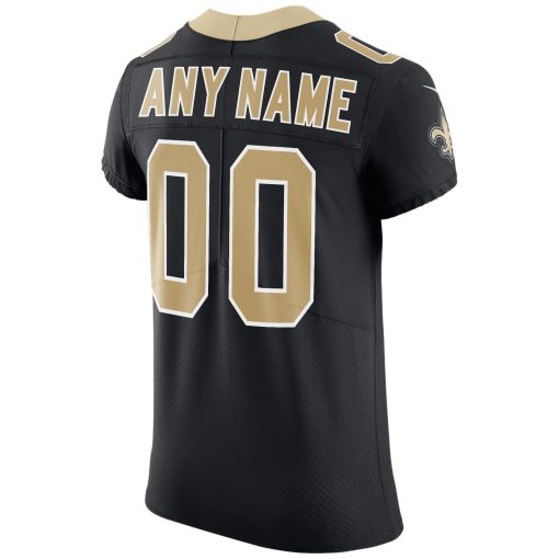 New Orleans Saints Nike Vapor Untouchable Custom Elite Jersey – Black - Image 3