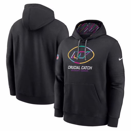 New York Jets Nike 2024 NFL Crucial Catch Club Pullover Hoodie – Black