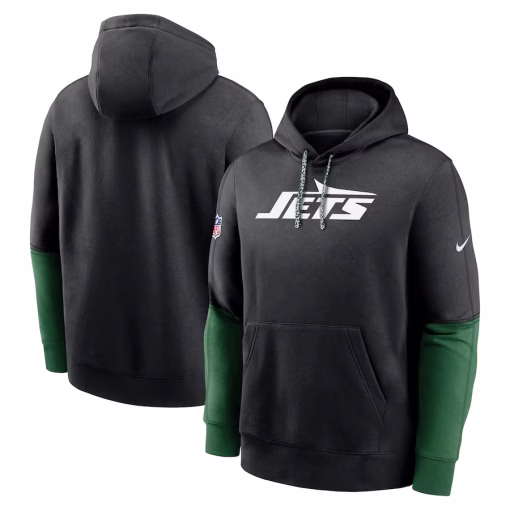 New York Jets Nike 2024 Sideline Club Pullover Hoodie – Black