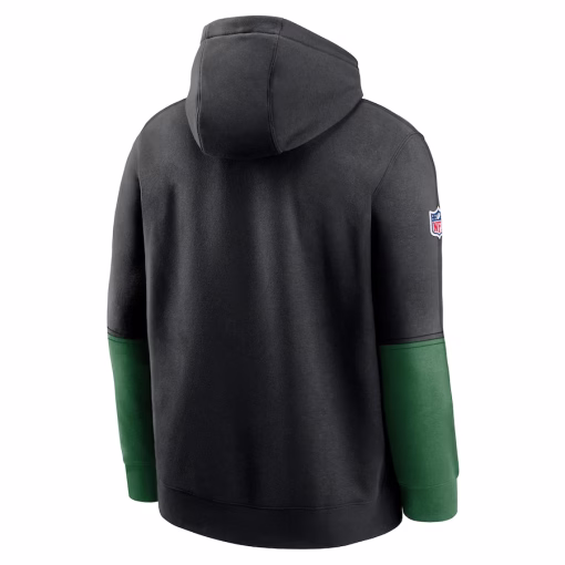 New York Jets Nike 2024 Sideline Club Pullover Hoodie – Black - Image 2