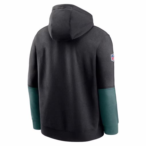 Men’s Philadelphia Eagles Nike Black 2024 Sideline Club Pullover Hoodie - Image 3