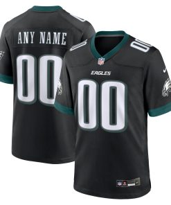 Philadelphia Eagles Nike Alternate Custom Game Jersey – Black