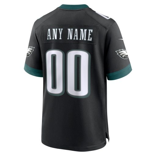 Philadelphia Eagles Nike Alternate Custom Game Jersey – Black - Image 3