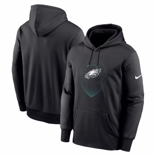 Men’s Philadelphia Eagles Nike Black Icon Performance Pullover Hoodie