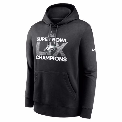 Philadelphia Eagles Nike Super Bowl LIX Champions Supplemental Pullover Hoodie – Black - Image 2
