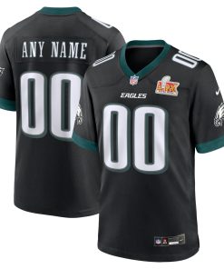 Philadelphia Eagles Nike Super Bowl LIX Custom Alternate Game Jersey – Black