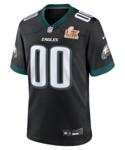 Alternative view of Philadelphia Eagles Nike Super Bowl LIX Custom Alternate Game Jersey – Black