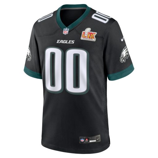 Philadelphia Eagles Nike Super Bowl LIX Custom Alternate Game Jersey – Black - Image 2