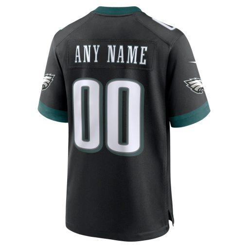 Philadelphia Eagles Nike Super Bowl LIX Custom Alternate Game Jersey – Black - Image 3