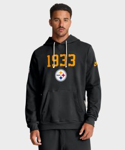 Pittsburgh Steelers Nike 1933 Sideline Performance Pullover Hoodie – Black