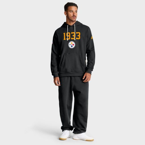 Pittsburgh Steelers Nike 1933 Sideline Performance Pullover Hoodie – Black - Image 3