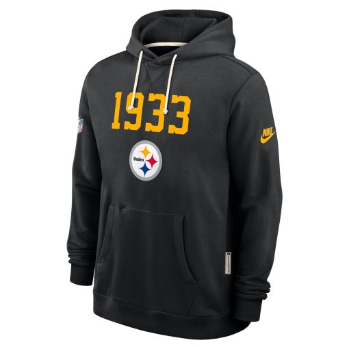 Pittsburgh Steelers Nike 1933 Sideline Performance Pullover Hoodie – Black - Image 4