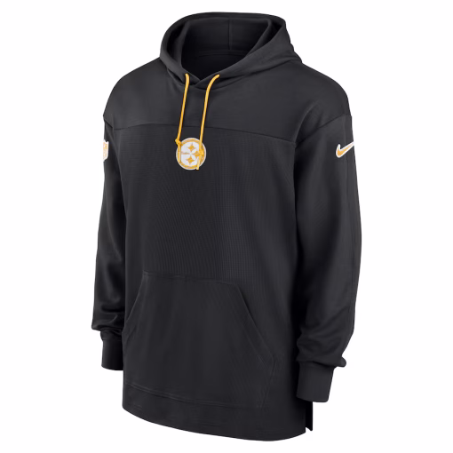 Men’s Pittsburgh Steelers Nike Black Sideline Jersey Performance Pullover Hoodie - Image 2