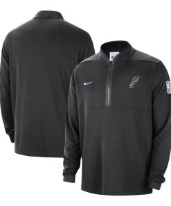 San Antonio Spurs Nike Authentic Performance Half-Zip Jacket – Black