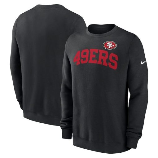 San Francisco 49ers Nike Club Pullover Sweatshirt – Black