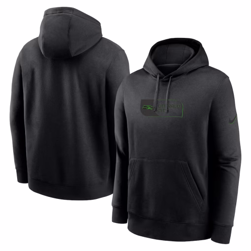 Seattle Seahawks Nike Edge French Terry Club Pullover Hoodie – Black