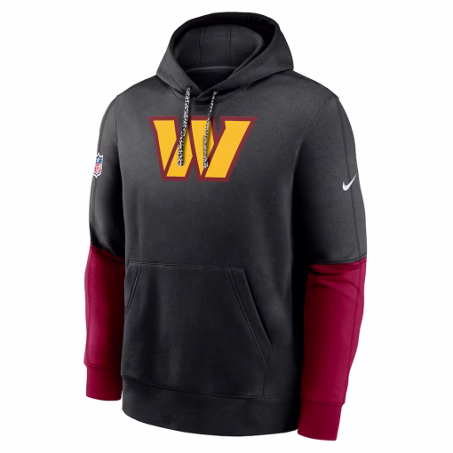 Washington Commanders Nike 2024 Sideline Club Pullover Hoodie – Black - Image 2