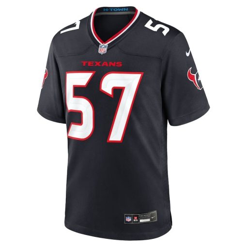 Blake Fisher Houston Texans Nike Team Game Jersey – Navy - Image 2