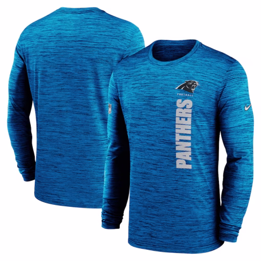 Carolina Panthers Nike 2024 Sideline Velocity Performance Long Sleeve T-Shirt – Blue