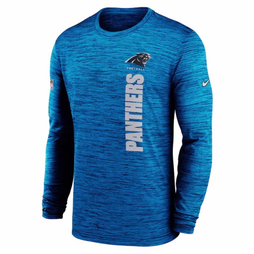 Carolina Panthers Nike 2024 Sideline Velocity Performance Long Sleeve T-Shirt – Blue - Image 2
