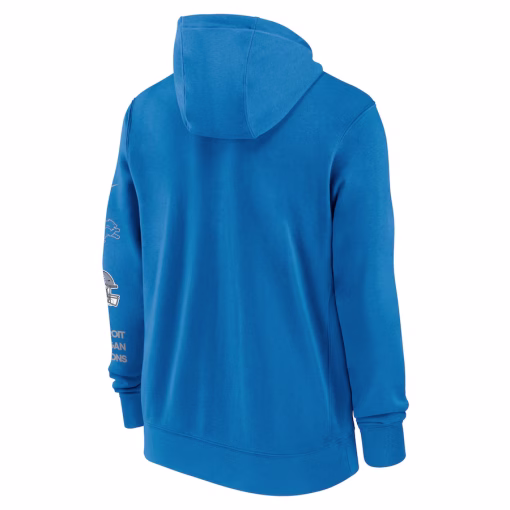 Detroit Lions Nike Club Full-Zip Hoodie Jacket – Blue - Image 3
