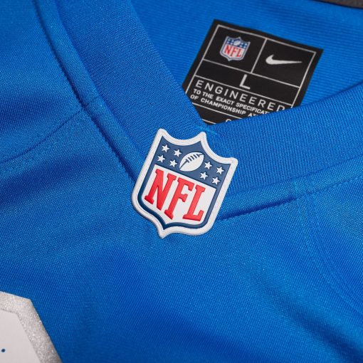 Detroit Lions Nike Custom Game Jersey – Blue - Image 4