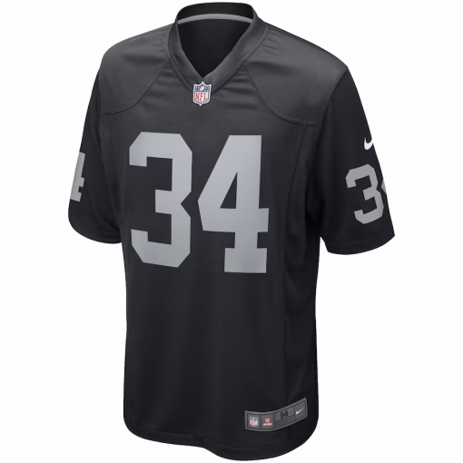 Bo Jackson Las Vegas Raiders Nike Game Retired Player Jersey – Black - Image 2