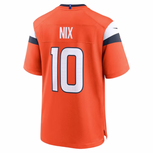 Bo Nix Denver Broncos Nike Player Game Jersey – Orange - Image 2