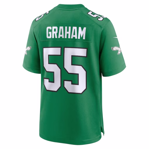 Men’s Philadelphia Eagles Brandon Graham Nike Kelly Green Alternate Game Jersey - Image 3