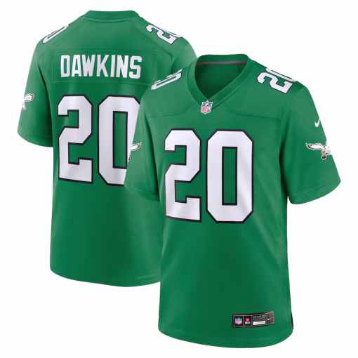 Men’s Philadelphia Eagles Brian Dawkins Nike Kelly Green Alternate Retired Player Game Jersey