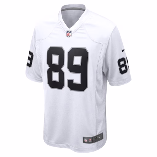 Brock Bowers Las Vegas Raiders Nike Game Jersey – White - Image 2