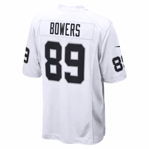 Brock Bowers Las Vegas Raiders Nike Game Jersey – White - Image 3