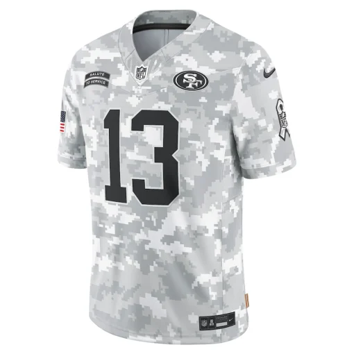 Brock Purdy San Francisco 49ers Nike 2024 Salute to Service Limited Jersey – Arctic Camo - Image 2
