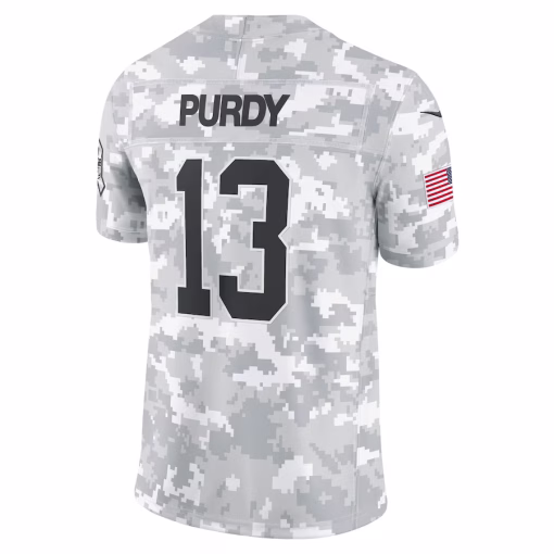Brock Purdy San Francisco 49ers Nike 2024 Salute to Service Limited Jersey – Arctic Camo - Image 3