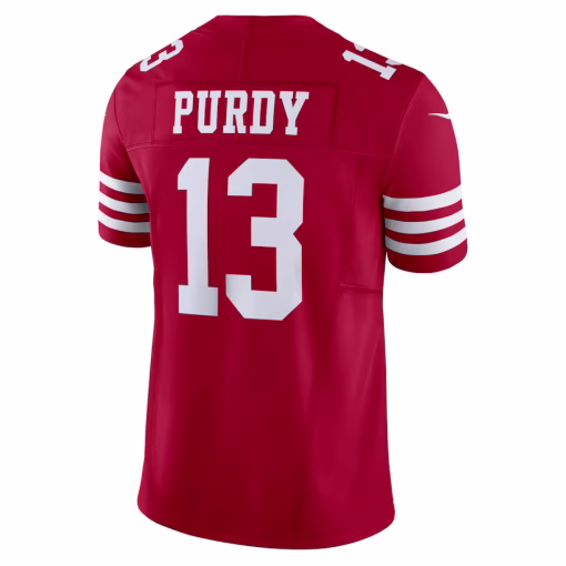 Brock Purdy San Francisco 49ers Nike Vapor F.U.S.E. Limited Jersey – Scarlet - Image 3
