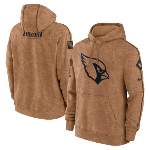 Men’s Nike Brown Arizona Cardinals Salute To Service Club Pullover Hoodie